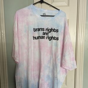 Trans rights tie dye t-shirt (3xl)